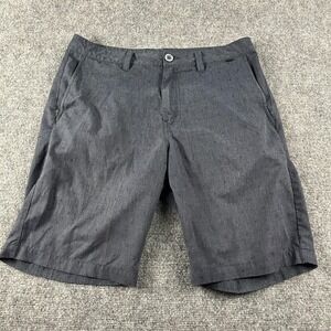 Mizuno Shorts Mens 32 Gray Polka Dot Chino Stretch Golf Casual Pockets 10 Inseam